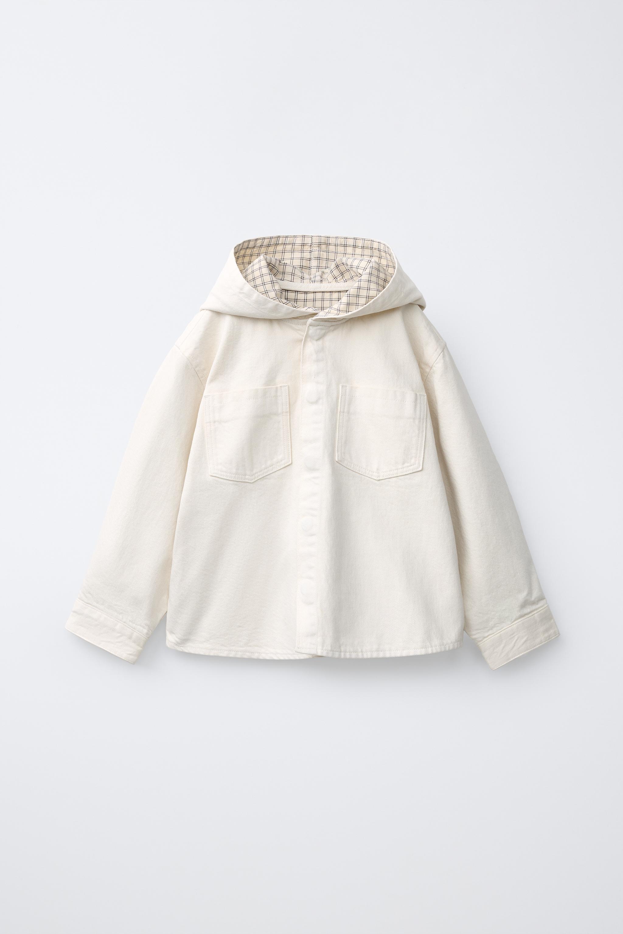 PLAID LINED TWILL OVERSHIRT